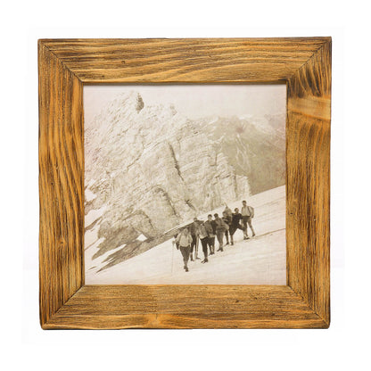 Historisches Bild "Bergtour" aus den 60er Jahren im Holzrahmen Birnhorn