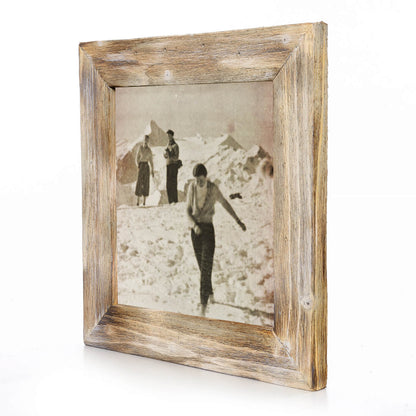 Historisches Bild "Winter am Berg" aus den 60er Jahren im Holzrahmen Birnhorn
