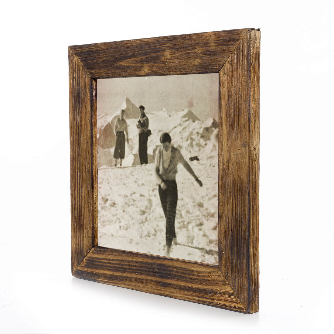 Historisches Bild "Winter am Berg" aus den 60er Jahren im Holzrahmen Kitzsteinhorn